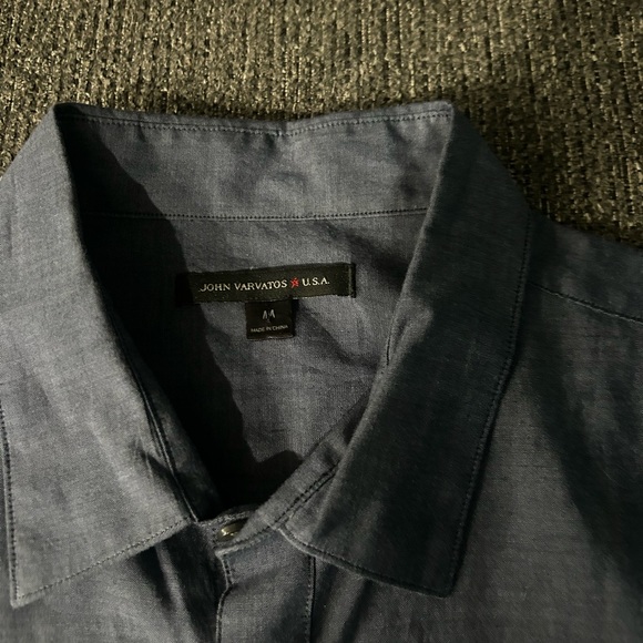1.Blue John Varvatos USA dress shirt size L. 2. White Michael Kors dress shirt L